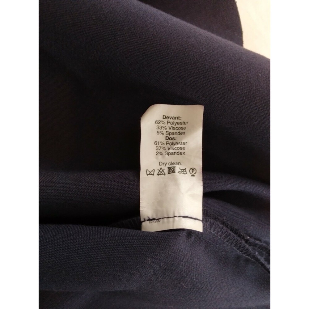 J Crew Womens Scallop Sheath Dress Size 8 Navy Blue Sleeveless Back Zip A3744 - Picture 8 of 9